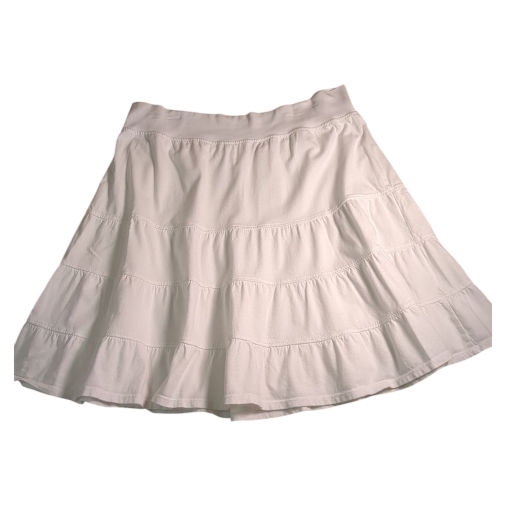Fresh Produce White 100% Cotton Tiered Ruffle Skirt XXL - Picture 7 of 10